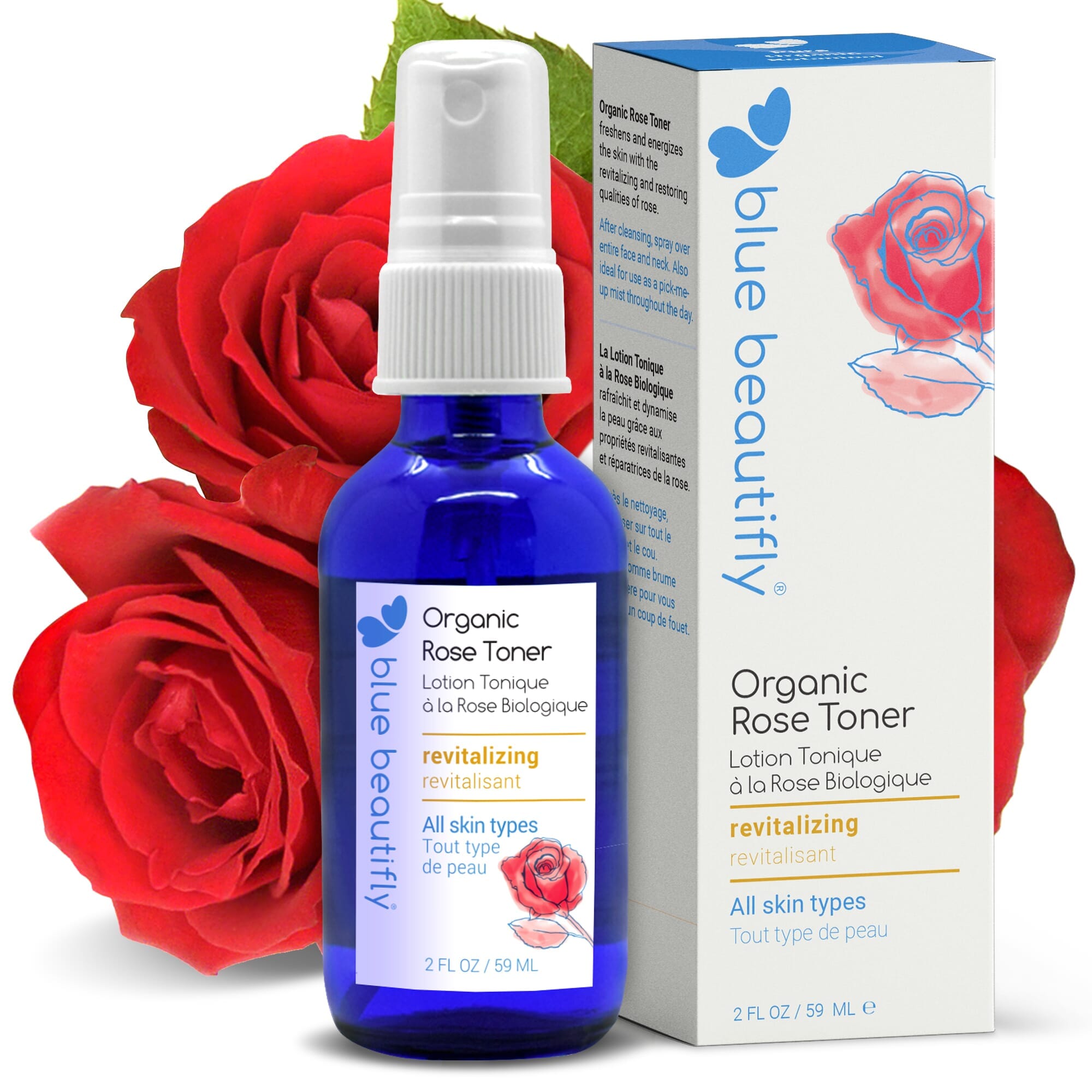 Organic Rose Toner Toner Blue Beautifly - Genuine Selection