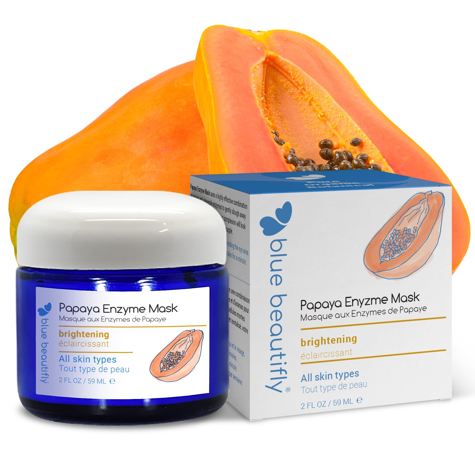 Papaya Enzyme Mask Gesichtsmaske Blue Beautifly - Genuine Selection